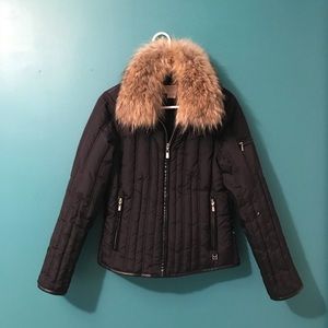 Michael Kors Black Jacket W/ Fur Collar